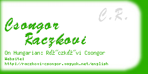 csongor raczkovi business card